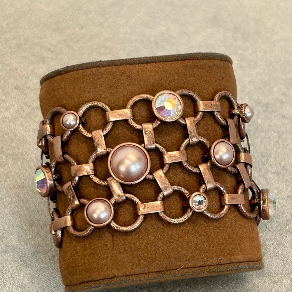 Lia Sophia Copper and Pearl Bracelet